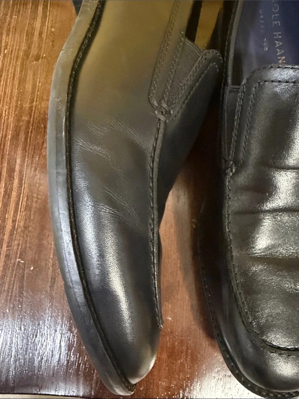 Cole Haan Black Leather Slip-On Loafers — Men’s Dress Casual Size 11